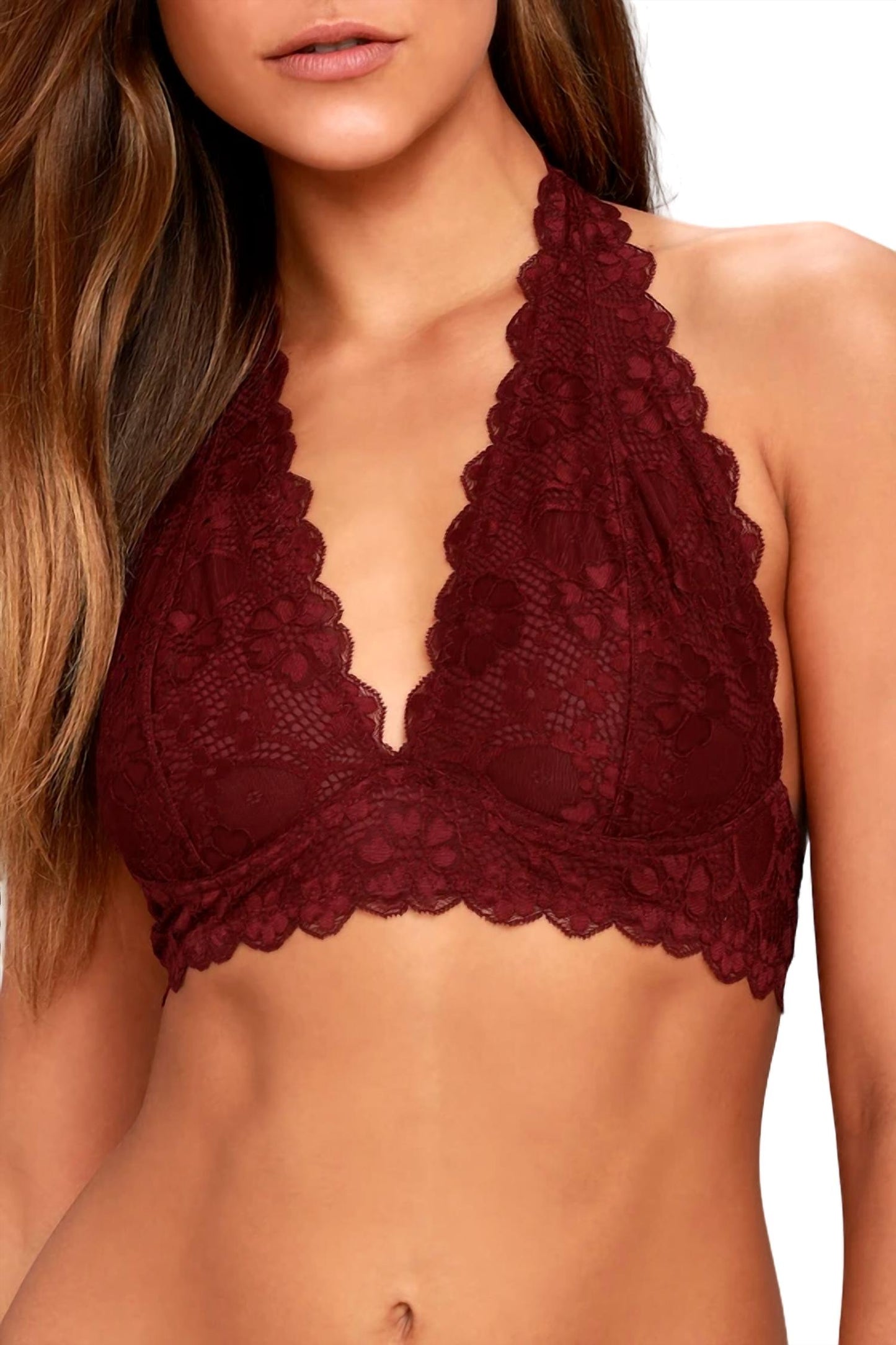 Free People - GALLOON LACE HALTER BRA