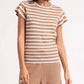 Minnie Rose - Striped Cap Sleeve Top