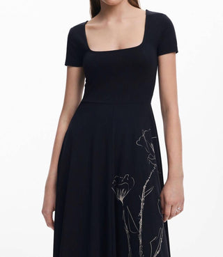 Desigual - VESTIDO MIDI DECOTE BAIXO