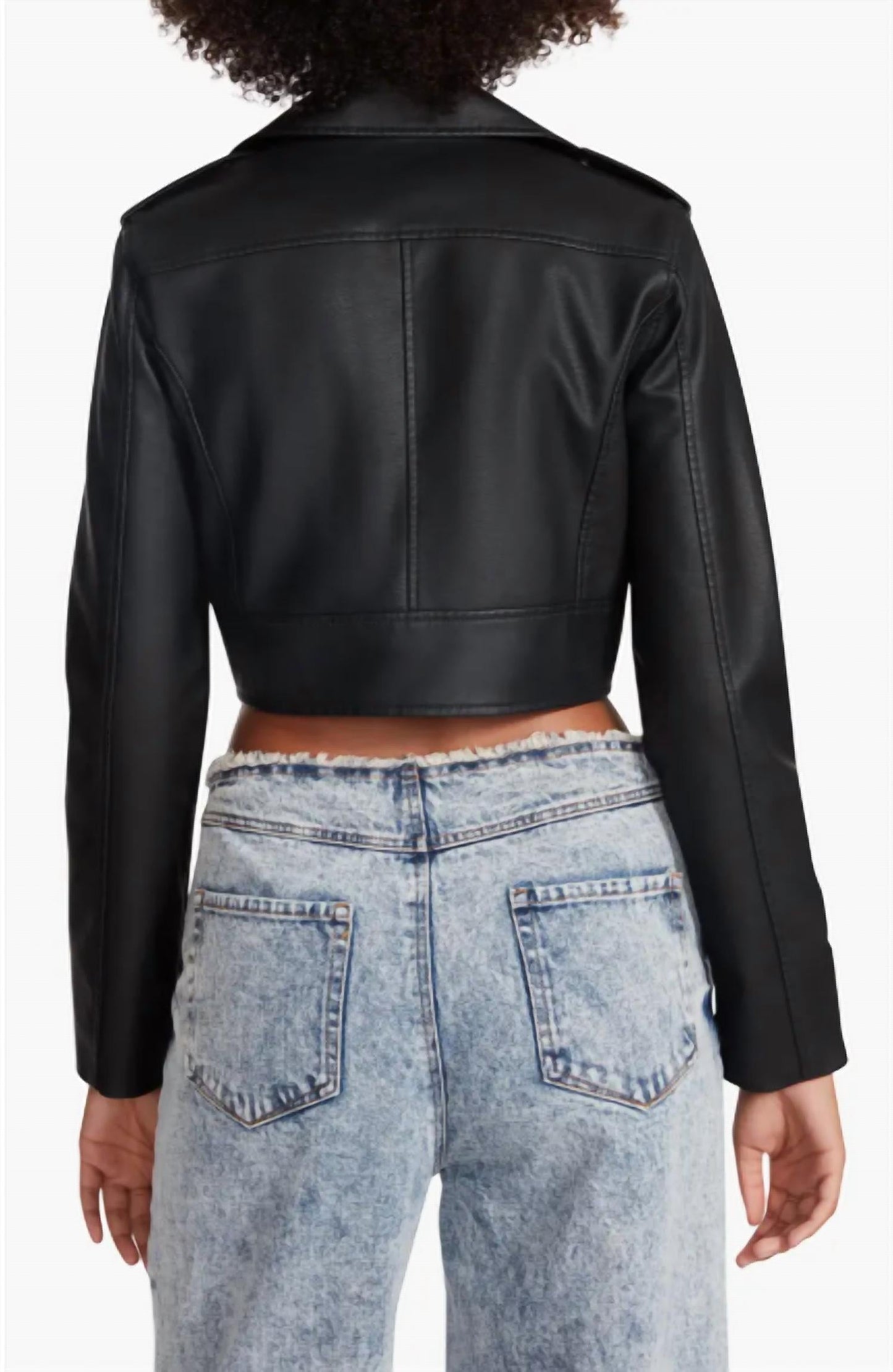 Steve Madden - Molly Crop Leather Moto Jacket