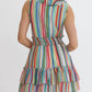 Entro - Fiesta Stripe Sleeveless Ruffle Dress