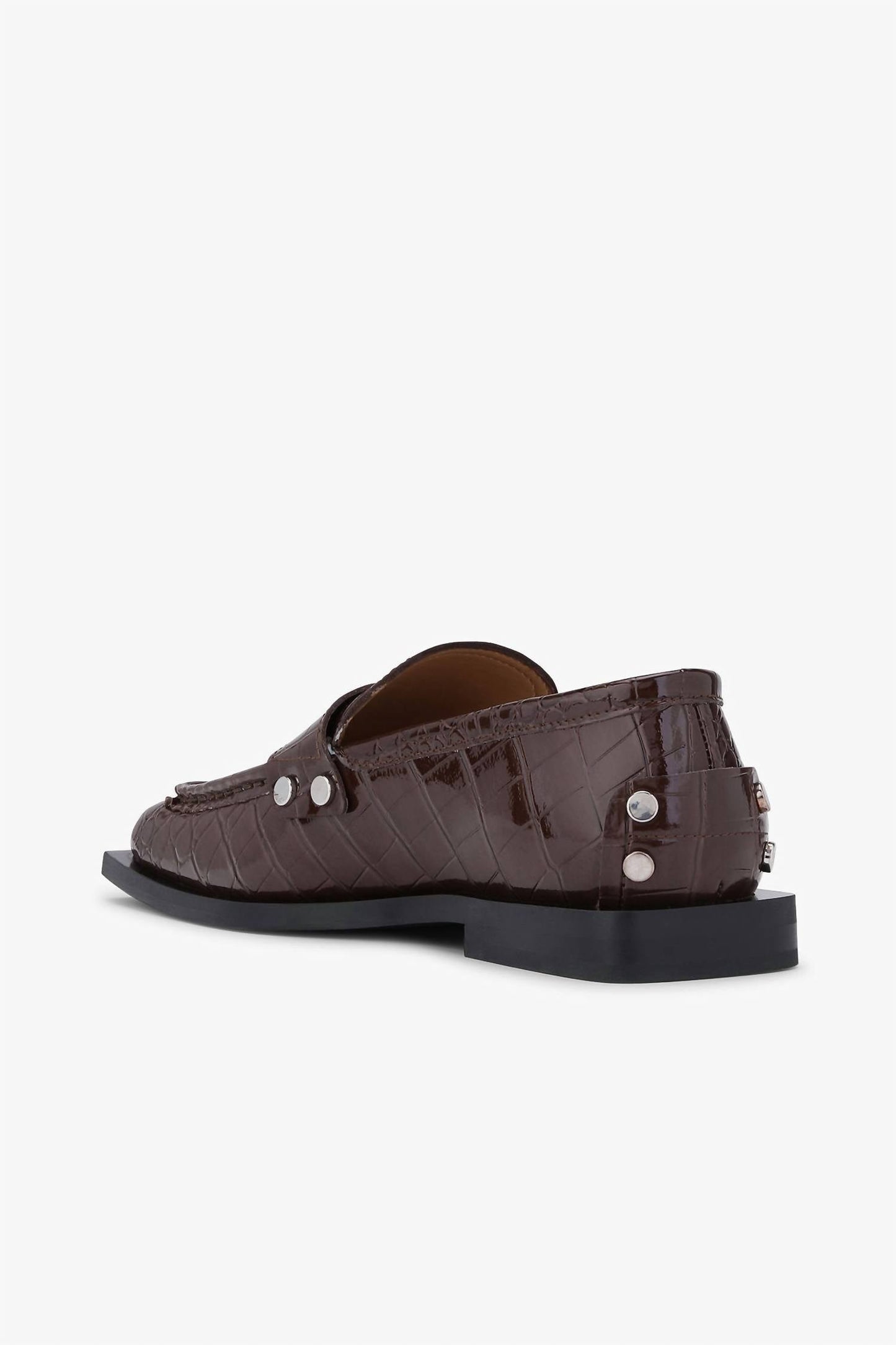Ganni - Women's Studs Square Toe Loafer
