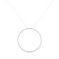 .925 Sterling Silver 5.0 Cttw Prong Set Round-cut Diamond Open Circle Hoop 18" Pendant Necklace (I-J Color, I2-I3 Clarity)