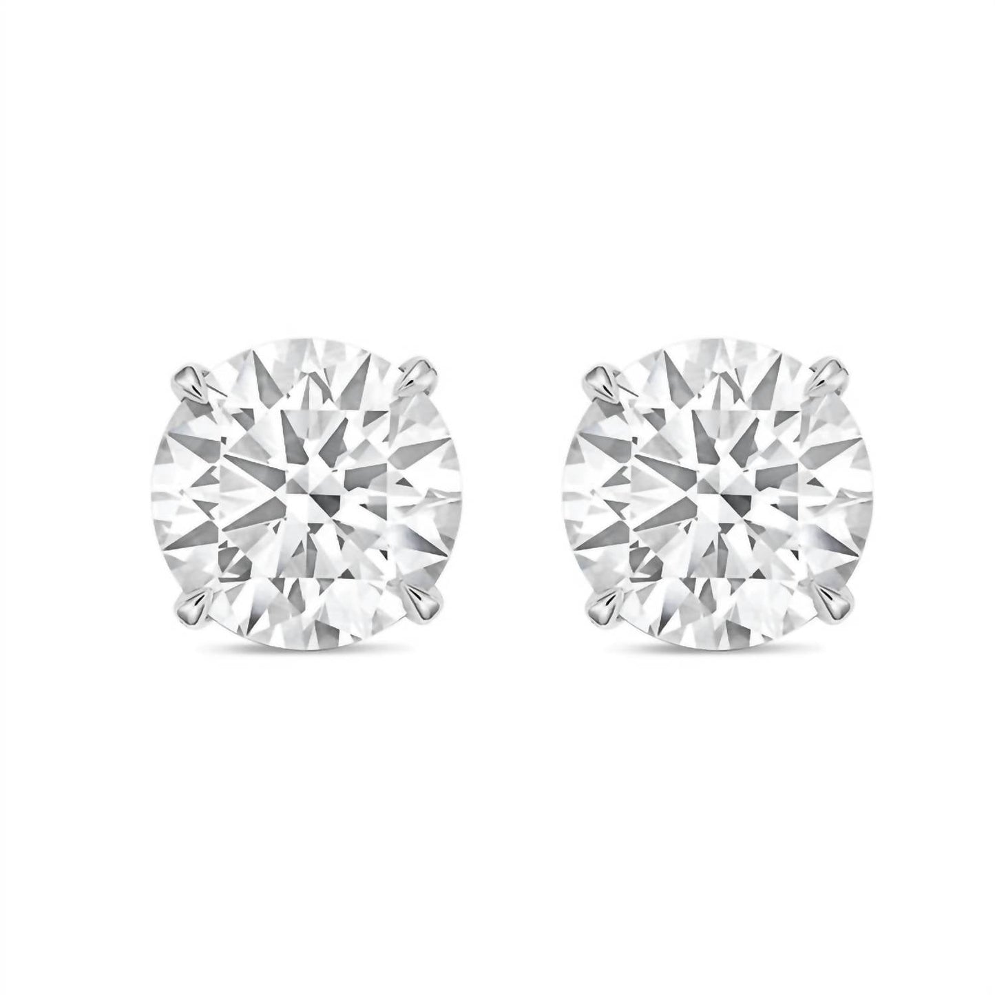 Diana M Jewels - 2.00 Cts Round Lab Grown Stud Earrings