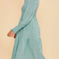 Trendsi - Annie Wear Textured Smocking Bodice Tiered Midi Dress