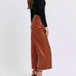Judy Blue - Faux Leather Crop Wide Pants