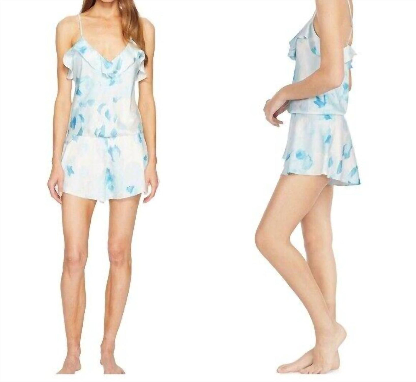Kate Spade - Printed Charmeuse Satin One Piece Sleep Bodysuit