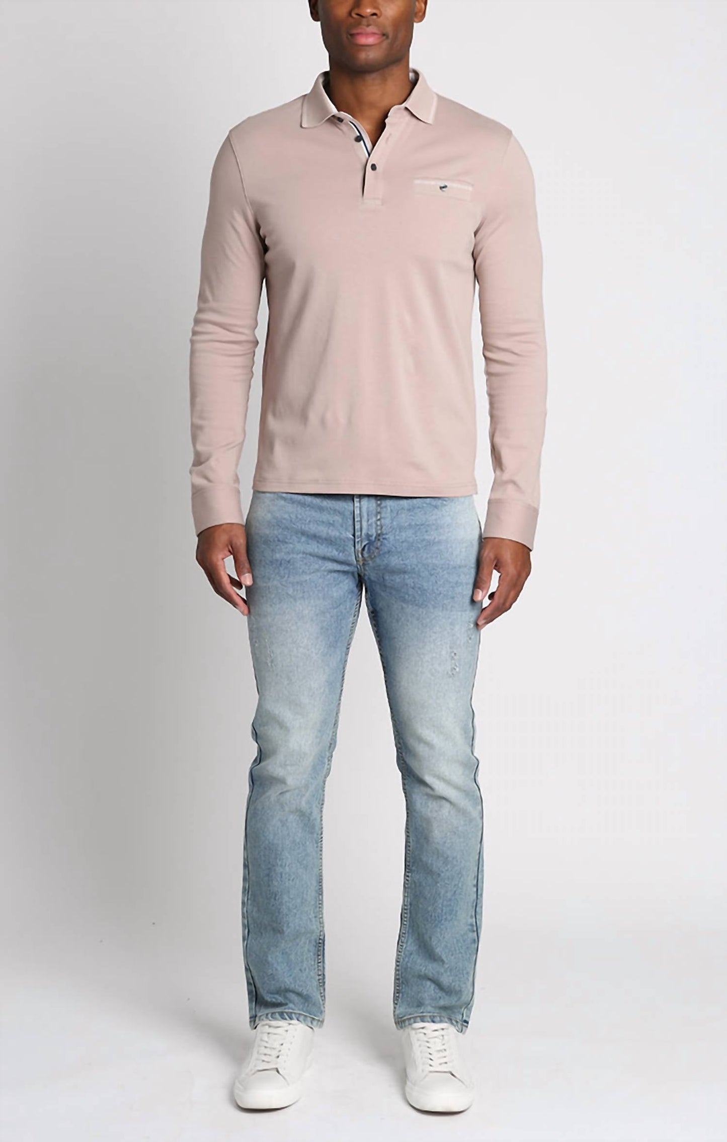 Jachs New York - Luxe Cotton Long Sleeve Polo Shirt