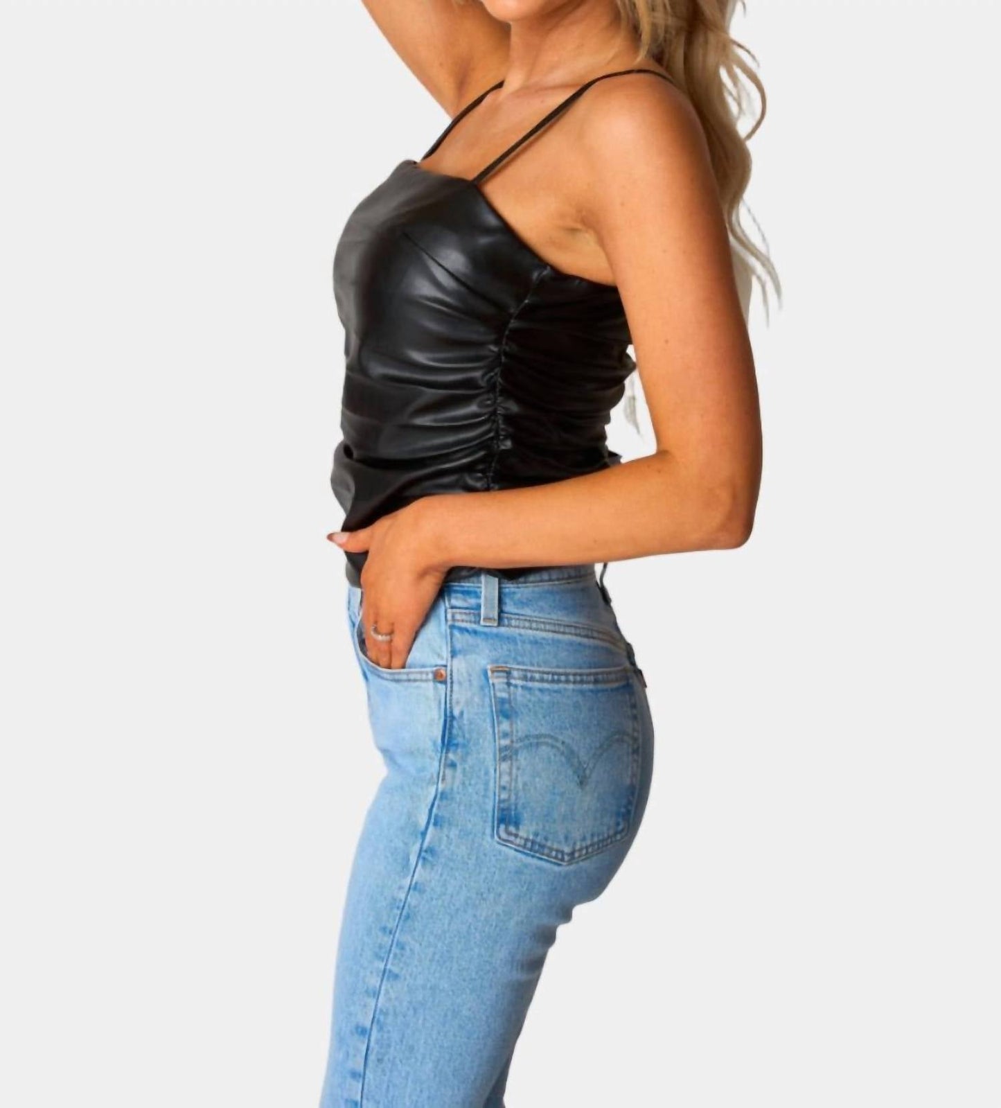 Buddylove - Vegan Leather Cropped Tank Top