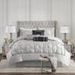 7 Piece Tufted Comforter Set Grey King