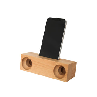 Creative Gifts International - Suporte para amplificador/telefone em madeira de faia