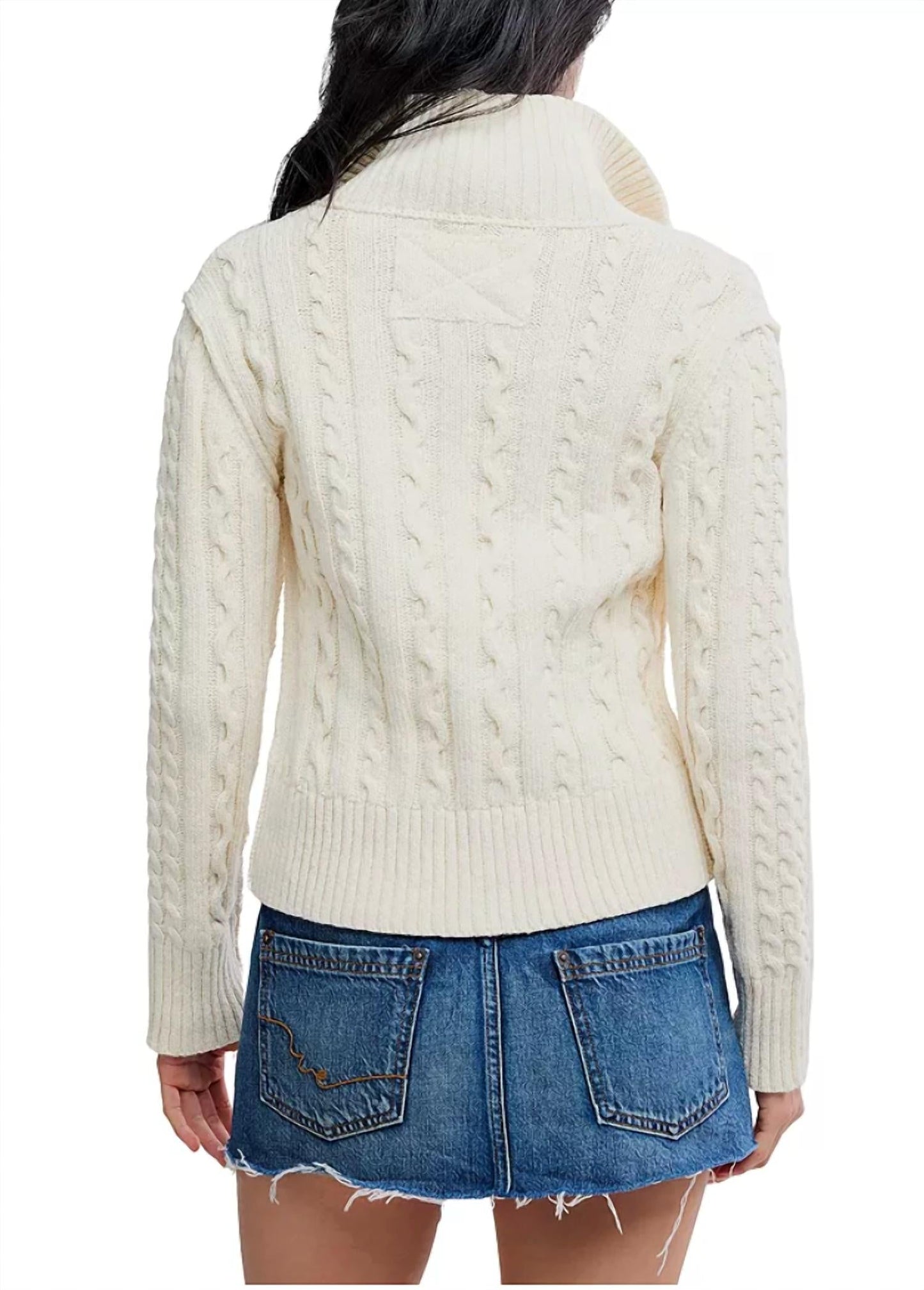 Free People - Cable Collar Cardigan