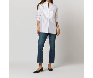 Ann Mashburn - Túnica Christiane com babado frontal