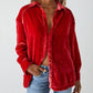 Free People - Marianne Velvet Long Sleeve Shirt