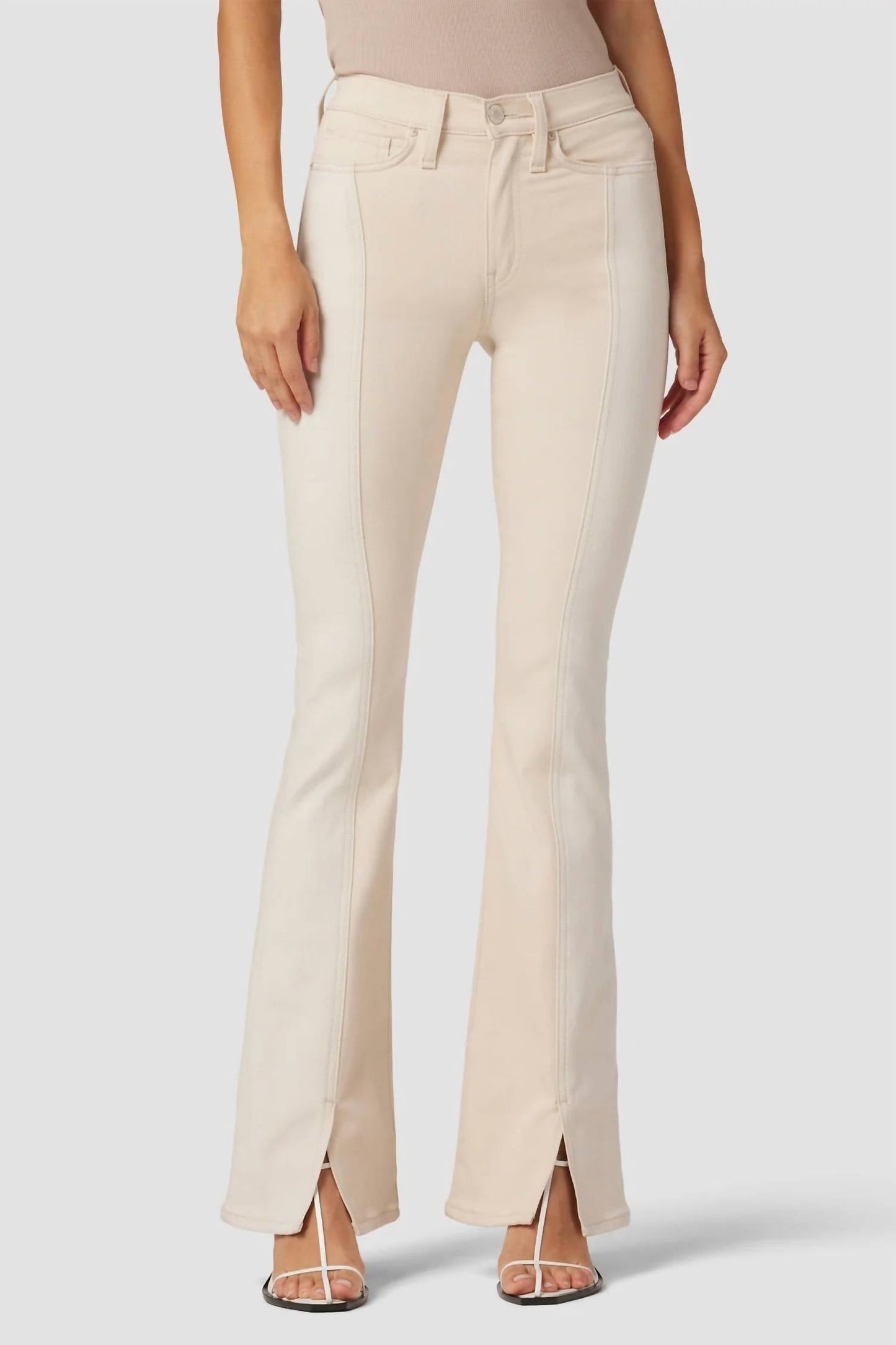 Hudson - Barbara high-rise bootcut slit hem jean