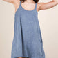 Very J - Mineral Washed Knit Mini Dress with Shorts Inside