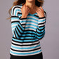 French Kyss - Color Block V-Neck Top