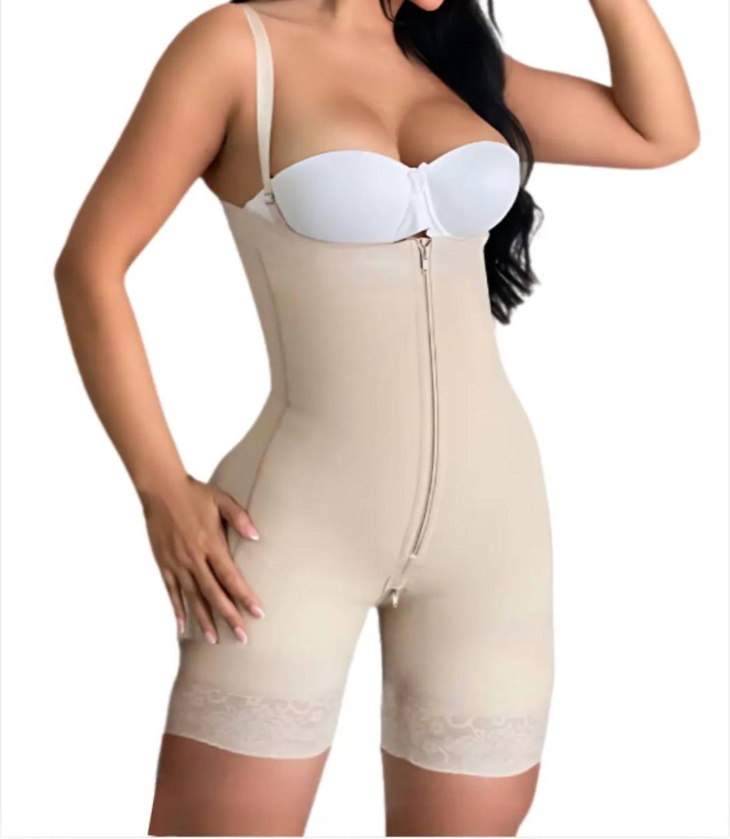 Siluets - Braless Mid-thigh Minimizer Bodysuit – Full Body Shaping & Everyday Comfort
