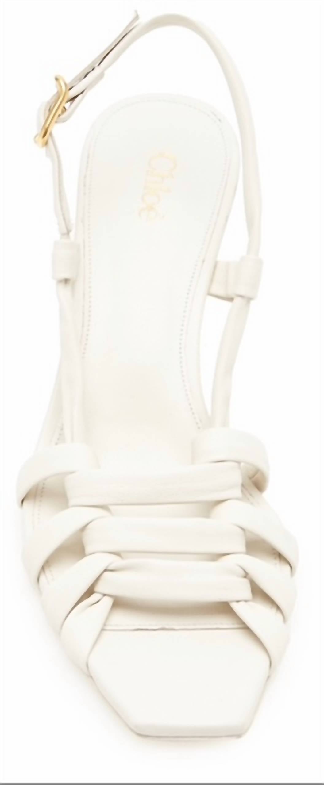 Chloe - Marcie Cutout Leather Slingback Sandals