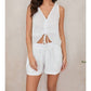 Milio Milano - V neck rouched linen crop top