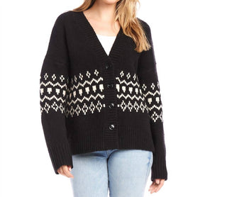 Karen Kane - Jacquard Sweater Cardigan