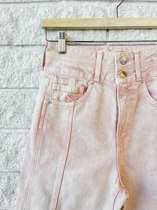 Veronica Beard - Calça Jeans Taylor Cropped Cintura Alta e Larga