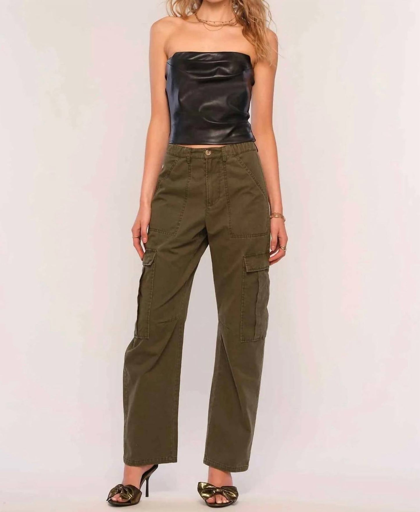 Heartloom - Cyndi Faux Leather Bandeau Top