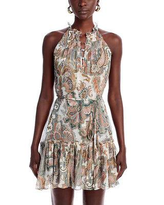 Veronica Beard - VESTIDO DRIA PAISLEY DE SEDA E GEORGETTE
