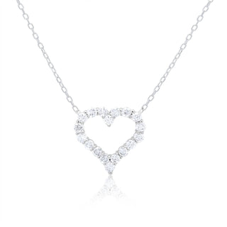 Diana M Jewels - 0.50 Cts Diamond Open-heart Pendant