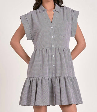 Elan - Vestido curto Wren Seersucker