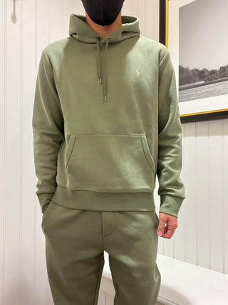 Polo Ralph Lauren - Moletom com capuz liso em mistura de algodão com efeito ombré