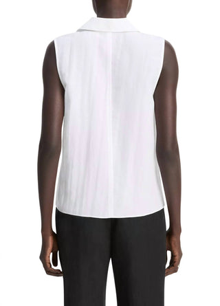 Vince - Boxy Sleeveless Button Front Shirt