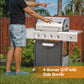 Propane Grill 4 Burner Stainless Steel Gas Grill with Side Burner