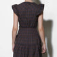 Greylin - Marlo Plaid Ruffle Sleeve Mini Dress