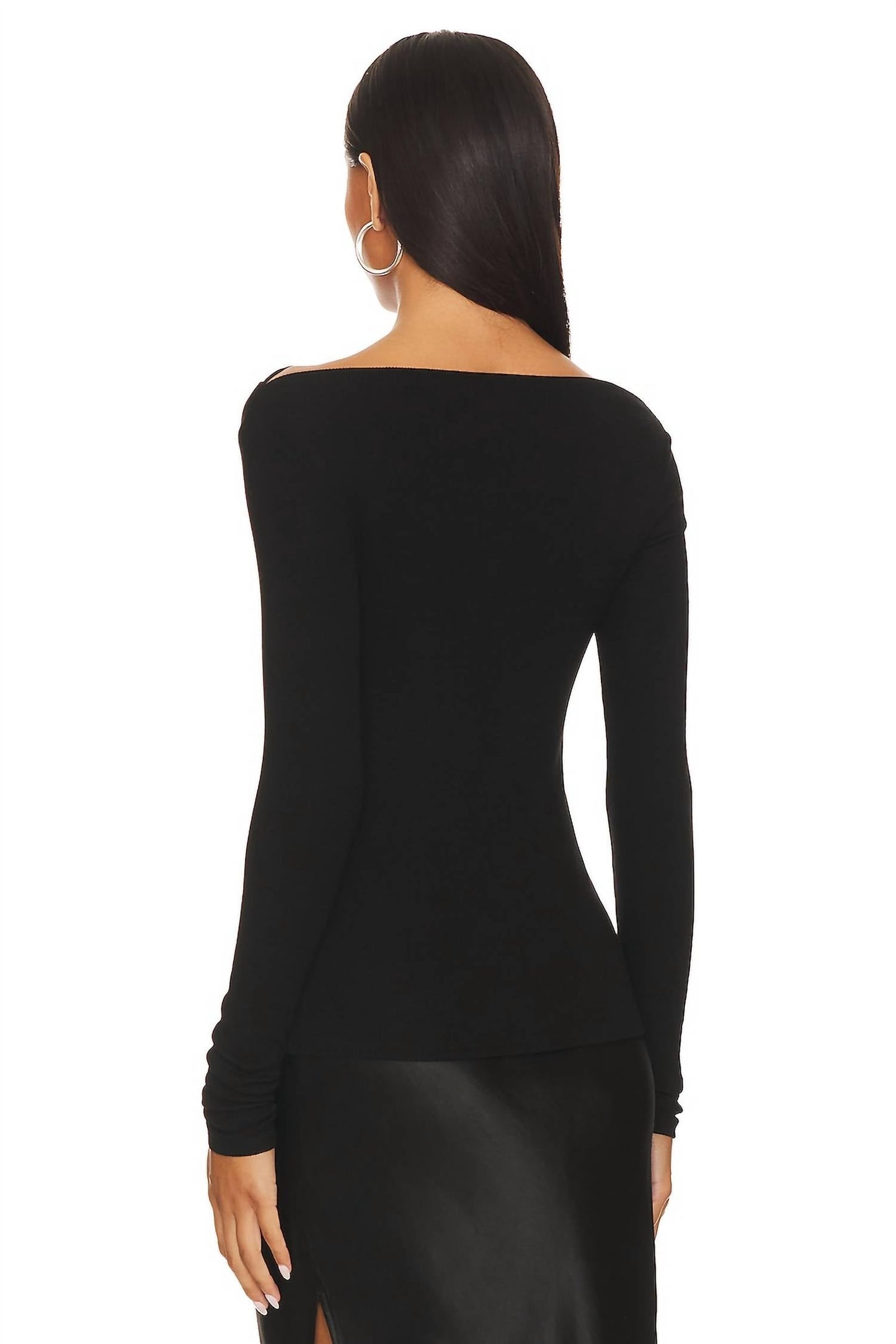 Enza Costa - Silk Knit Boat Neck Top