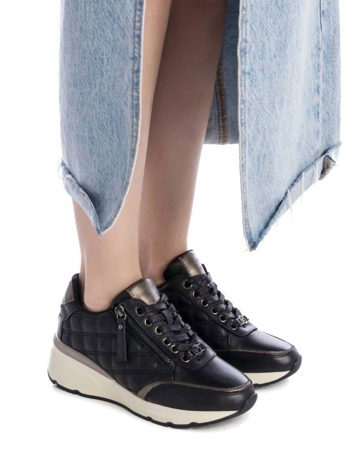 Xti - Women's Leather Trainer Sneakers