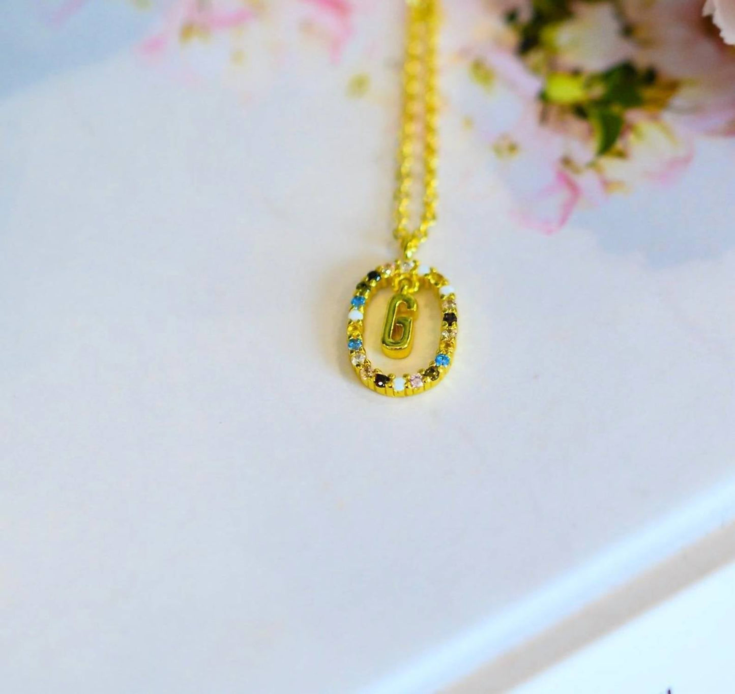123 Amore - Mi Amor Dipped Initial Necklace