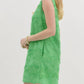 Entro - Sleeveless Floral Appliqué Mini Dress
