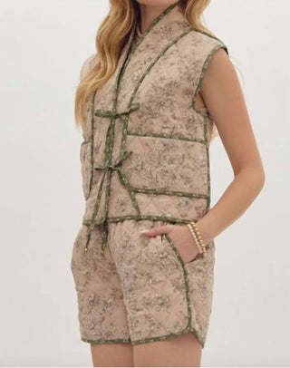 Entro - Floral Quilted Vest