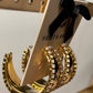 Violet & Brooks - Women's Retro Gold Hoop Earrings