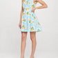 Meet Me In Santorini - Lemondae Bliss Printed One Shoulder Mini Dress