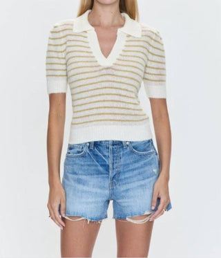 Pistola - Camisa Polo Billie com Manga Plissada