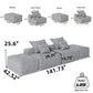 Modern Oversized DIY Combination Modular Sectional Sofa With Pillows