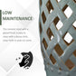 Outsunny 13' x 18' Ceramic Garden Stool with Woven Lattice Design & Glazed Finish