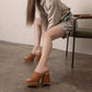 Oasis Society - The Leona - Studded Suede Platform Heels