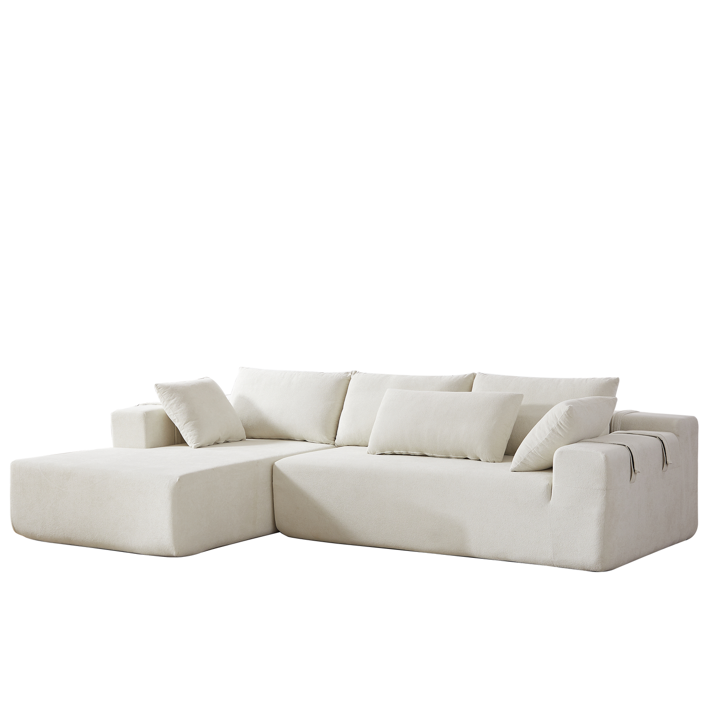 Modern Chenille Upholstered Sectional Sofa Couch Set