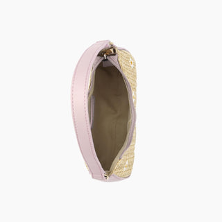 Like Dreams - Bolsa de ombro feminina Nyomi com alça superior e estampa floral de palha
