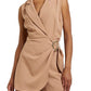 River Island Wrap Blazer Playsuit in Stone, Size 10