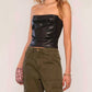 Heartloom - Cyndi Faux Leather Bandeau Top