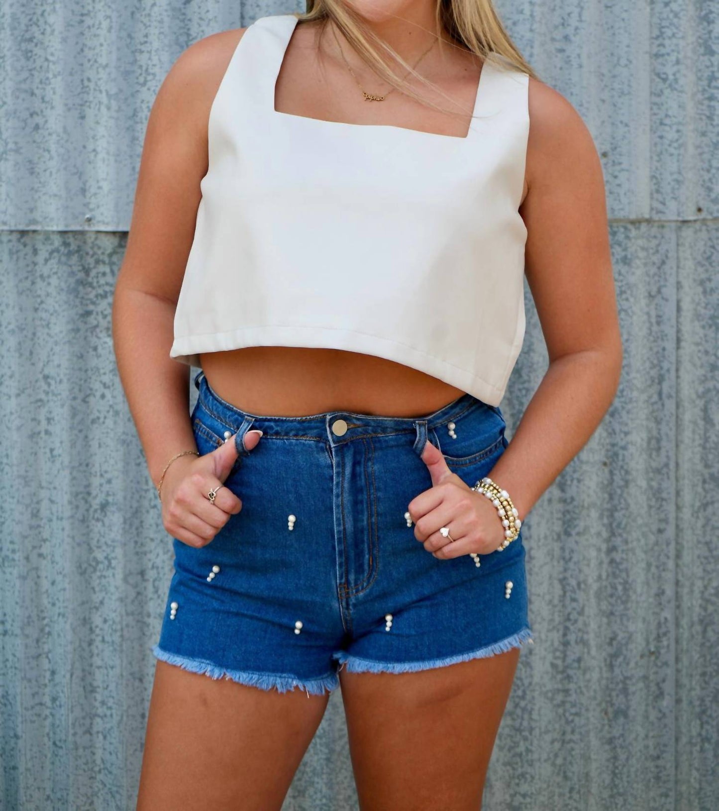 Buddylove - Manning Vegan Leather Cropped Tank Top